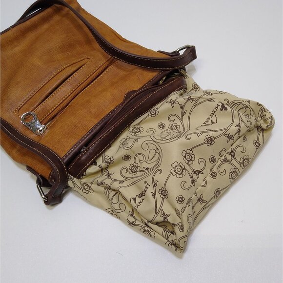 Montana West PU Leather Crossbody Bag Adjustable Stud Rhinestone Embroidered VTG - Picture 7 of 16